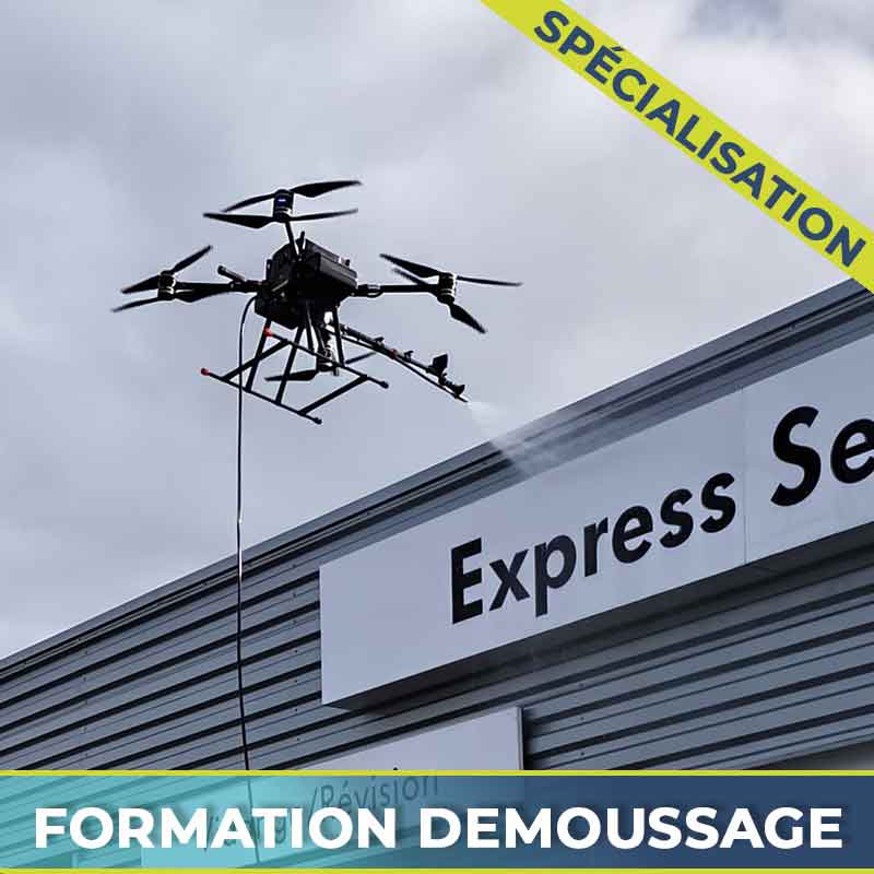 Drone demoussage pulverisation