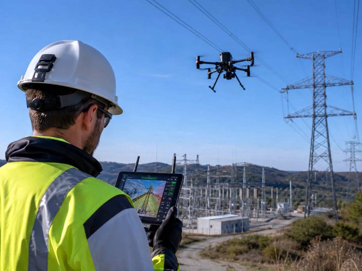 Inspection de ligne haute tension par drone