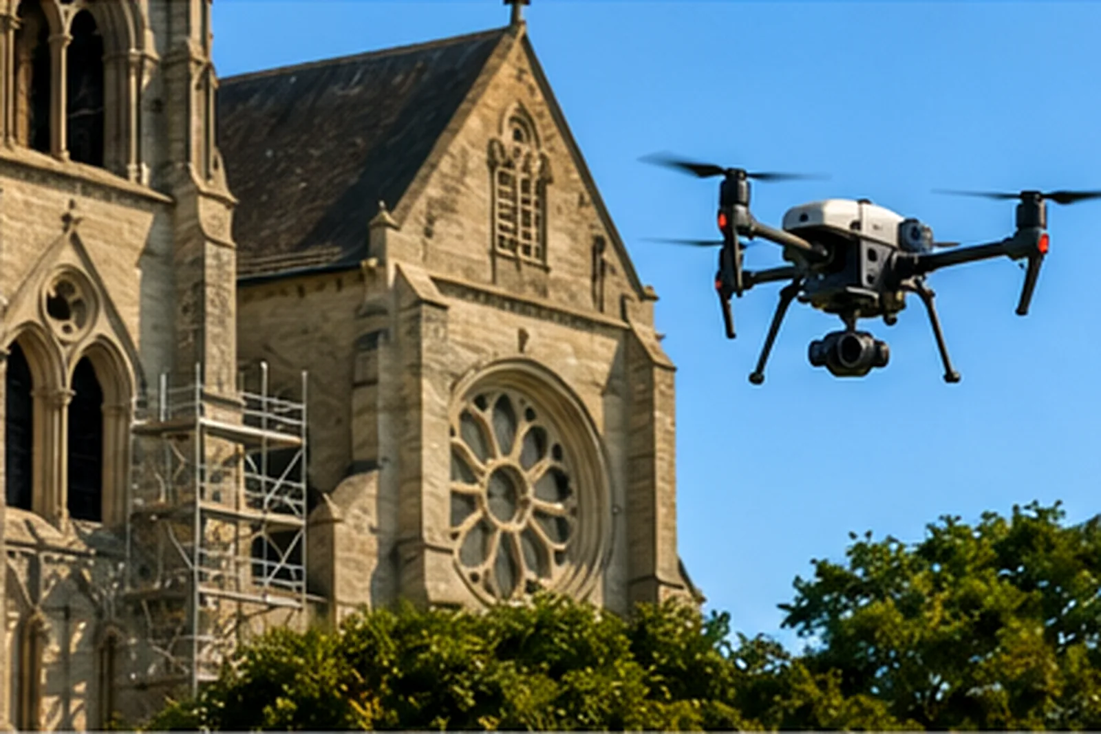 Inspection de façade et de patrimoine bâti par drone