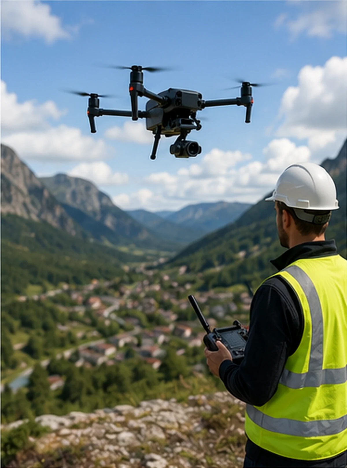 Mission drone en zone naturelle