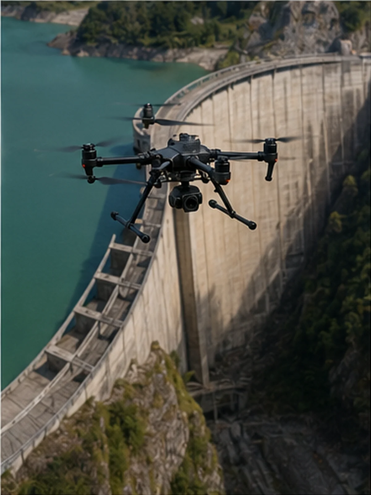 Inspection de barrage et d'ouvrage d'art par drone