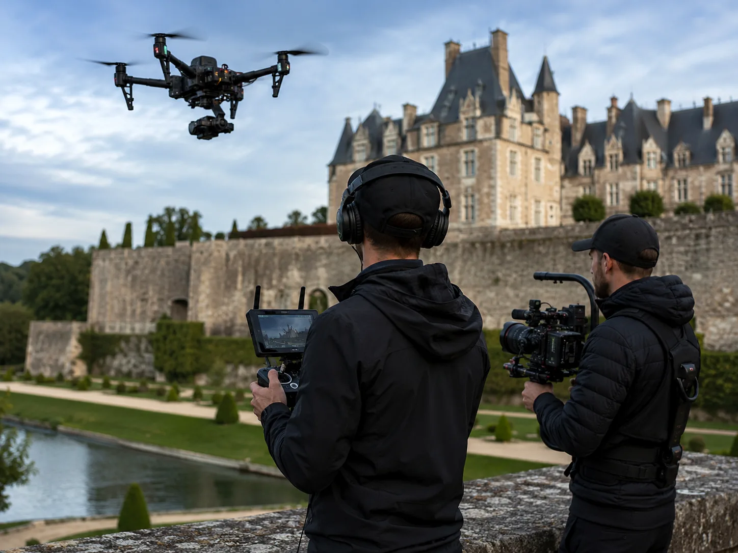 Relevé architectural par drone DJI avec capteur Zenmuse P1 pour photogrammétrie et BIM