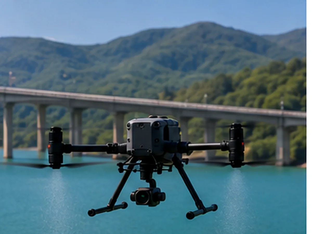 Inspection d'ouvrage d'art au drone DJI Matrice 400